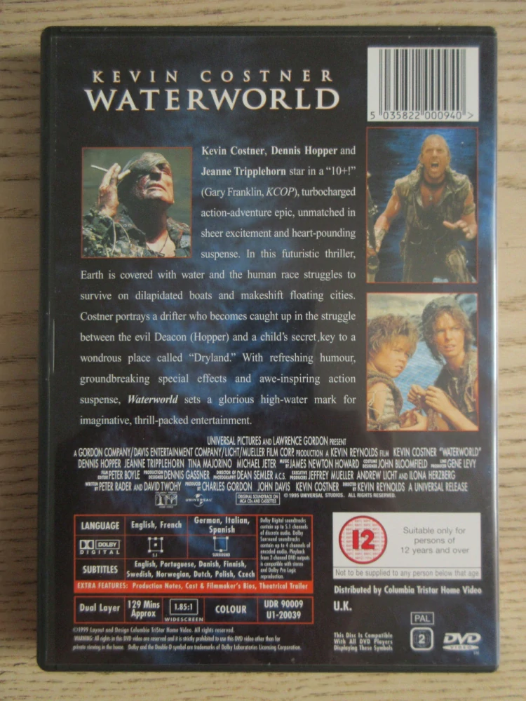 VODNÍ SVĚT, K.COSTNER, GB OBAL, ČESKÉ TITULKY, DVD FILM
