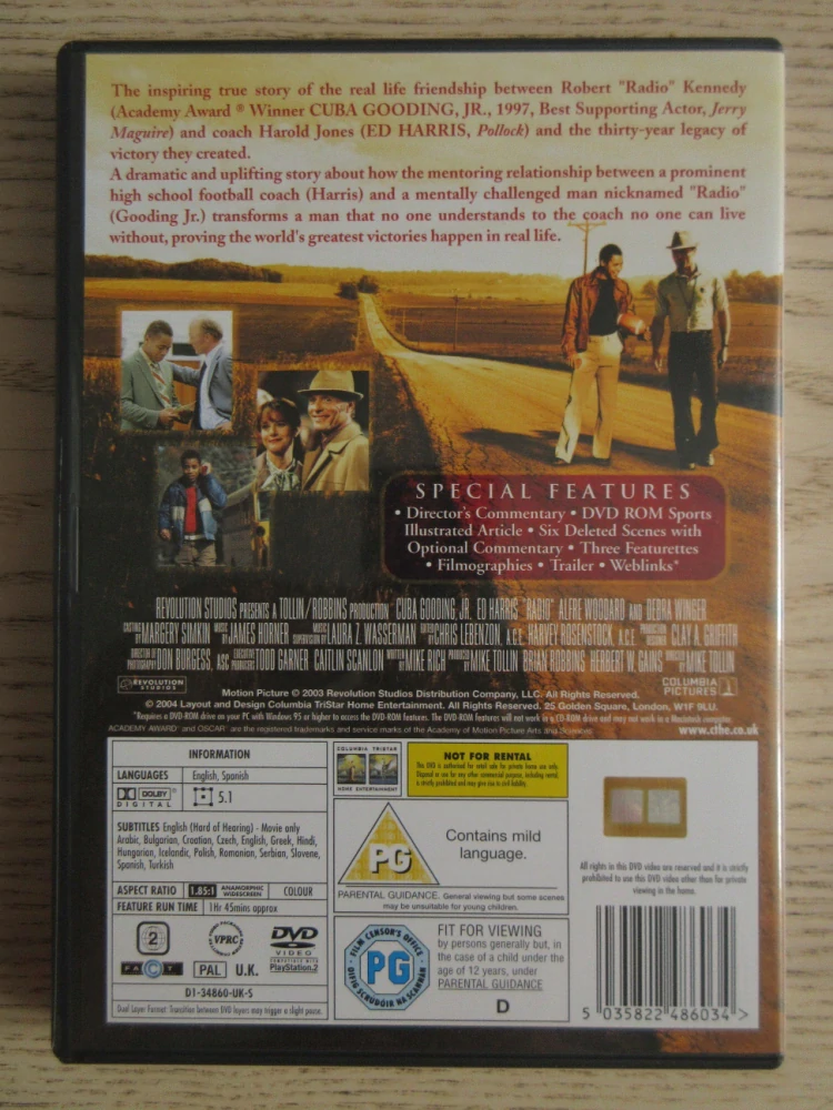 RADIO, ED HARRIS, GB OBAL, ČESKÉ TIT. DVD FILM