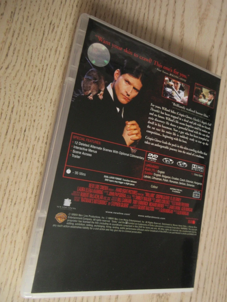 KRYSAŘ WILLARD, C.GLOVER, GB OBAL, ČESKÉ TIT. DVD FILM
