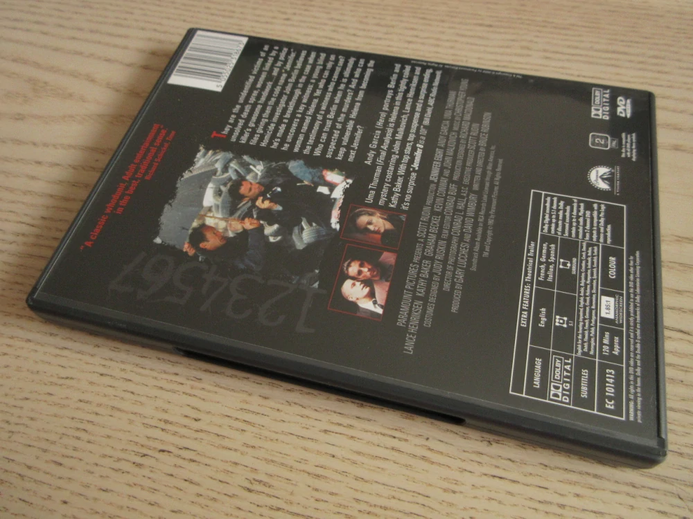 JENIFER 8, A.GARCIA, U.THURMAN, GB OBAL, ČESKÉ TIT. DVD FILM