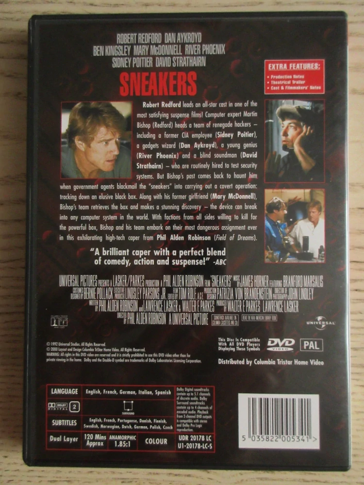 SLÍDILOVÉ, R.REDFORD, S.POITIER, GB OBAL, ČESKÉ TIT. DVD FILM