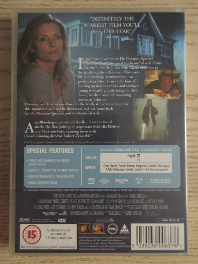 POD POVRCHEM, H.FORD, M.PFEIFFER, GB OBAL, ČESKÉ TIT. DVD FILM