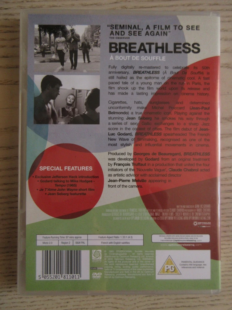 U KONCE S DECHEM, J.P.BELMONDO, GB OBAL, ČESKÉ DVD FILM