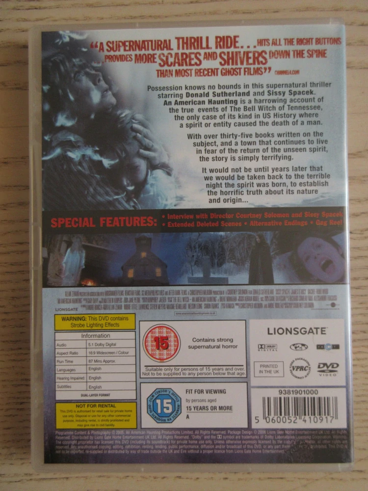 AMERICKÁ KLETBA, D.SUTHERLAND, S.SPACEK, GB OBAL, ČESKÉ DVD FILM
