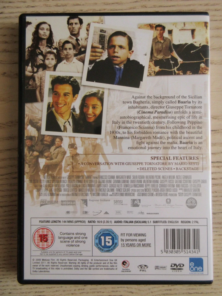 BAARIA, GB OBAL, ČESKÉ DVD FILM