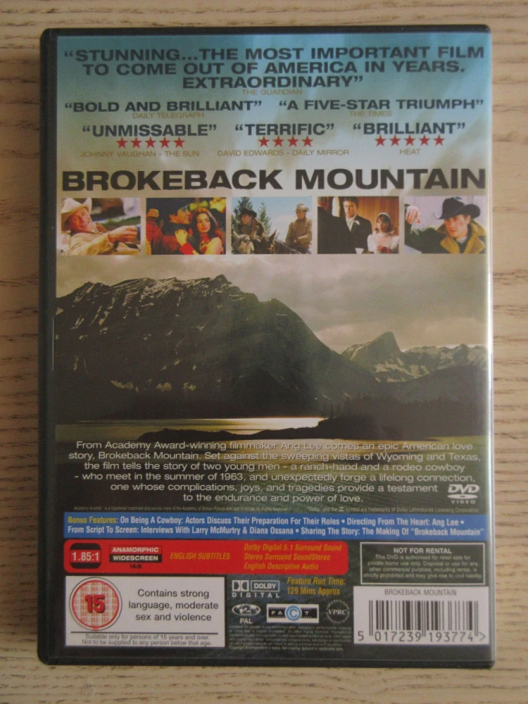 ZKROCENÁ HORA, H.LEDGER, GB OBAL, ČESKÉ DVD FILM