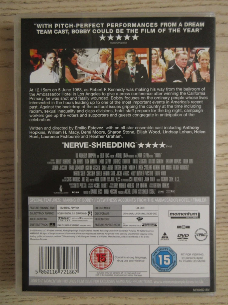BOBBY, A.HOPKINS, D.MOORE, GB OBAL, ČESKÉ DVD FILM
