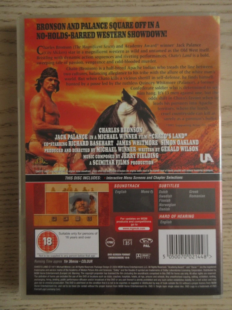 CHATOVA ZEMĚ, C.BRONSON, J.PALANCE, GB OBAL, ČESKÉ DVD FILM