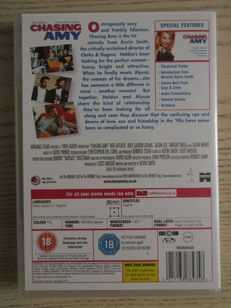 HLEDÁM AMY, B.AFFLECK, GB OBAL, ČESKÉ DVD FILM