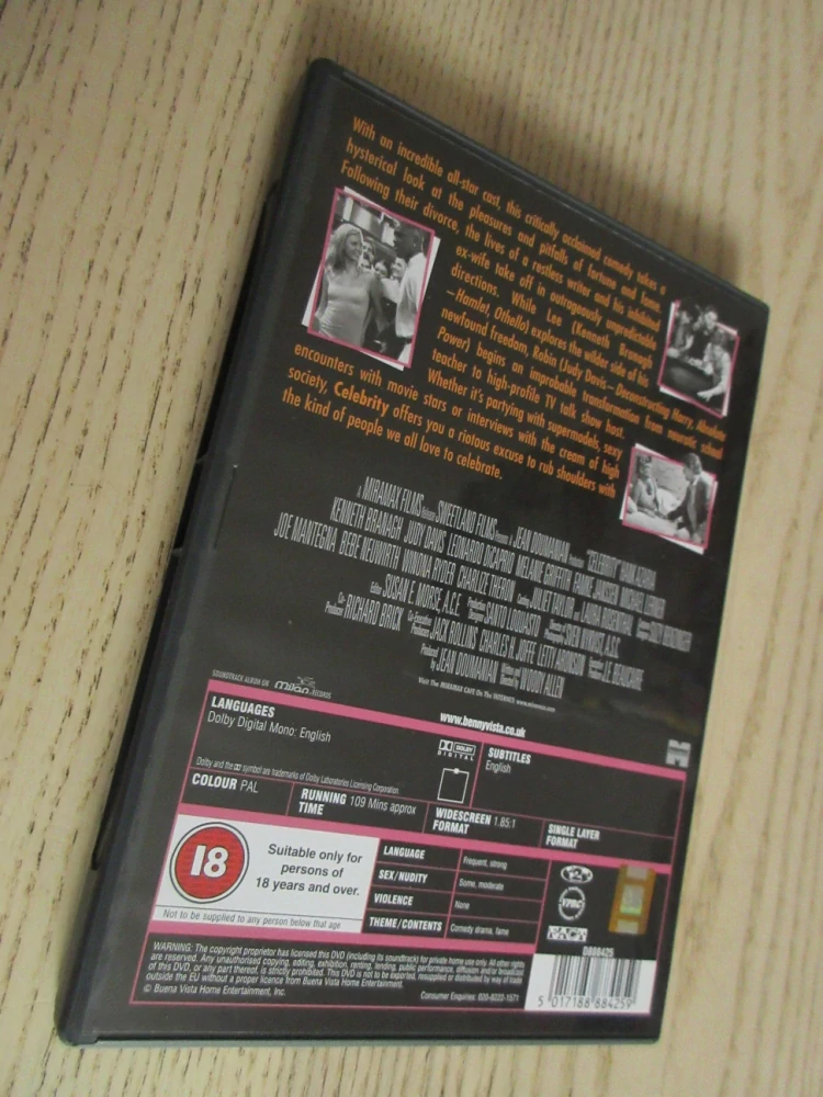 CELEBRITY, L.DICAPRIO, C.THERON, GB OBAL, ČESKÉ DVD FILM