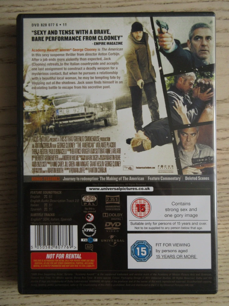 AMERIČAN, G.CLOONEY, GB OBAL, ČESKÉ DVD FILM