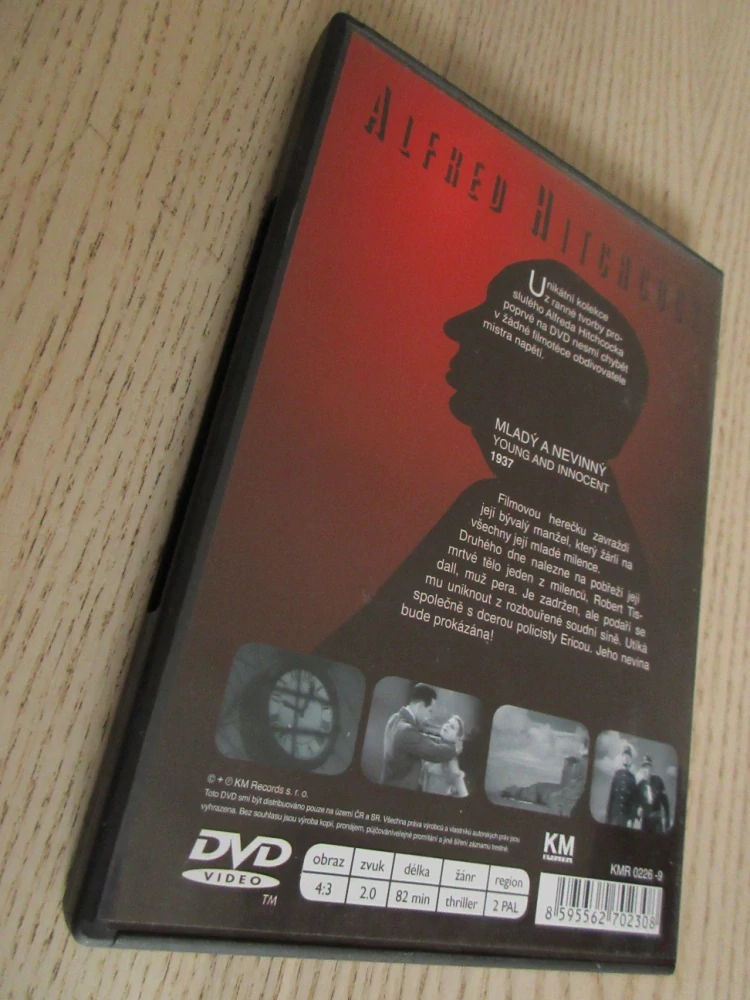 MLADÝ A NEVINNÝ, HITCHCOCK, ČESKÉ DVD FILM