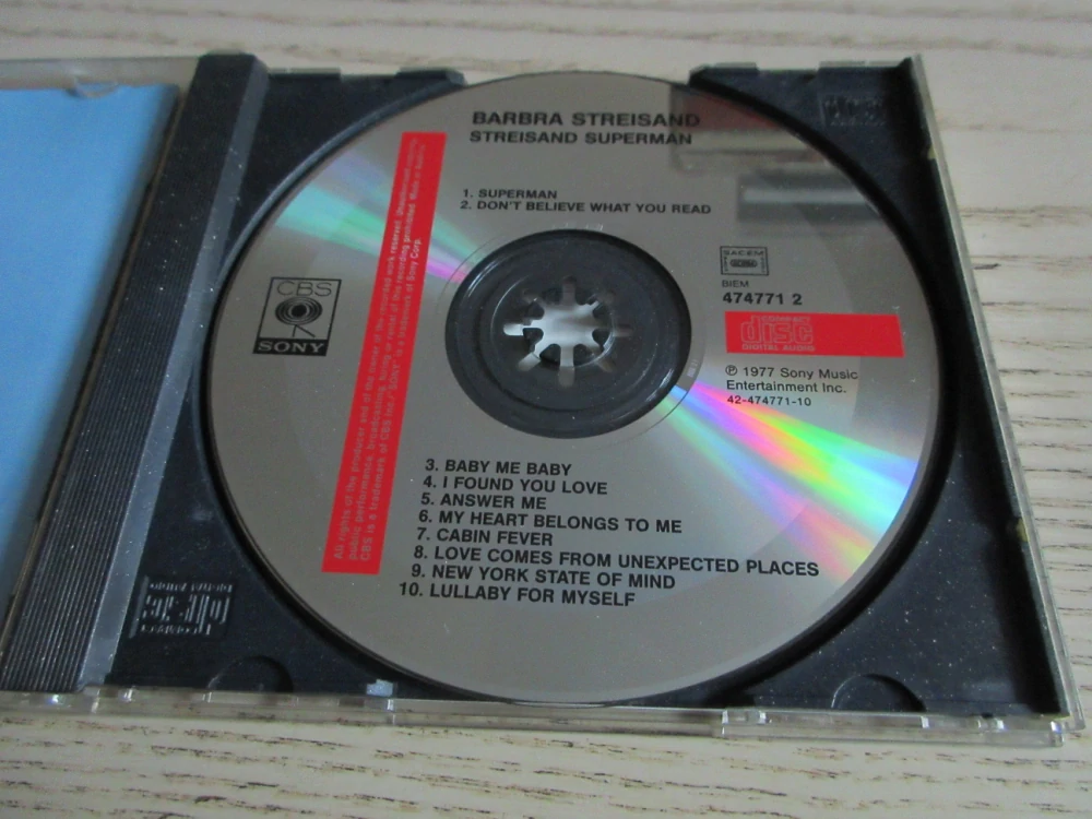 BARBRA STREISAND, SUPERMAN, CD HUDBA
