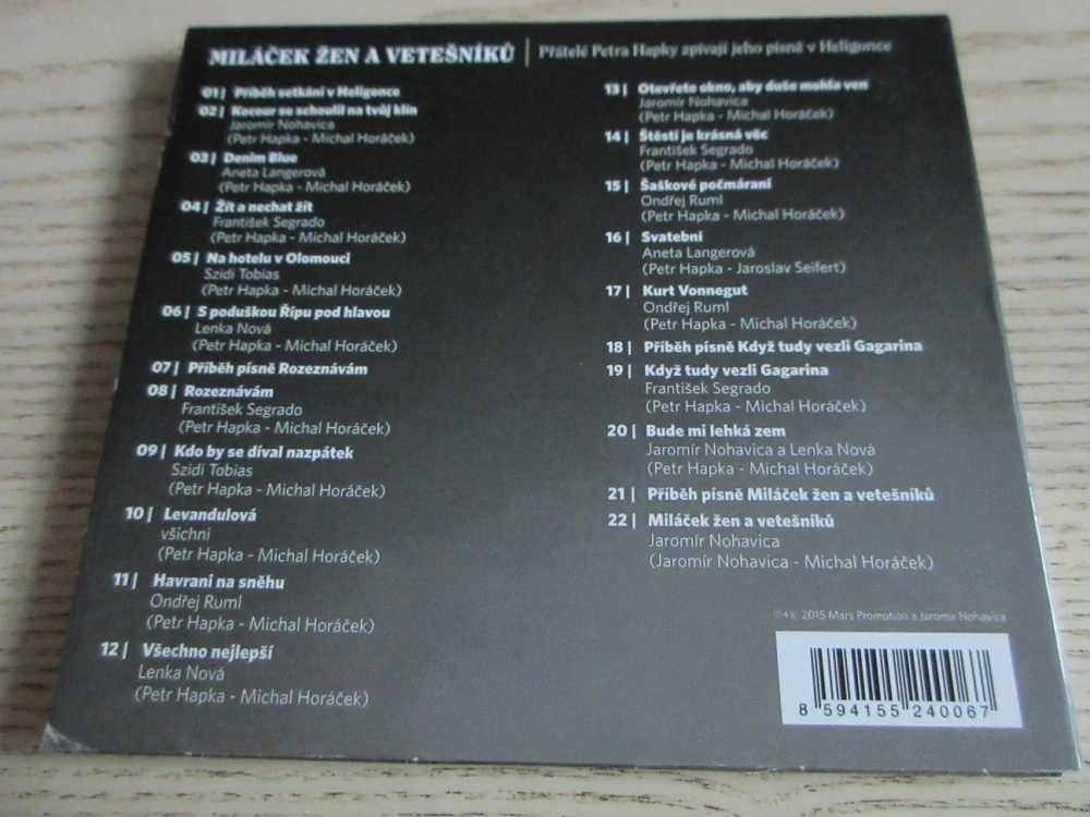 MILÁČEK ŽEN A VETEŠNÍKŮ, HAPKA, HORÁČEK, NOHAVICA, CD HUDBA