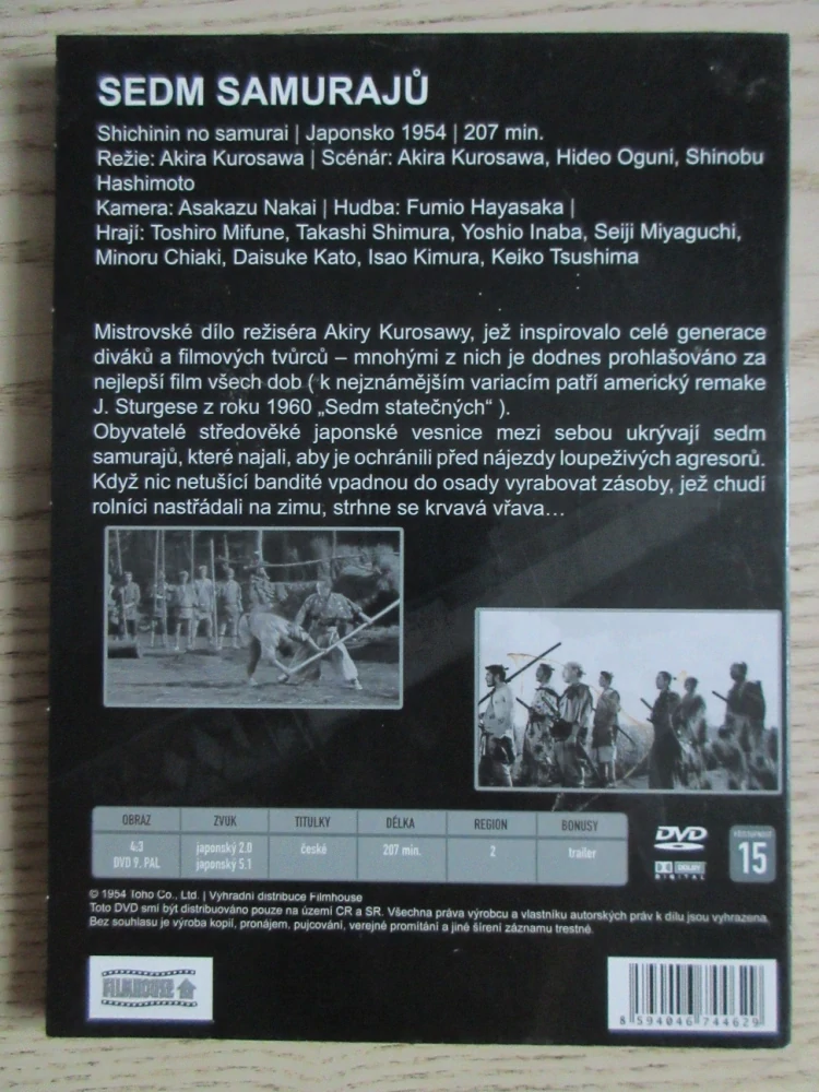 SEDM SAMURAJŮ, KUROSAWA, DVD FILM