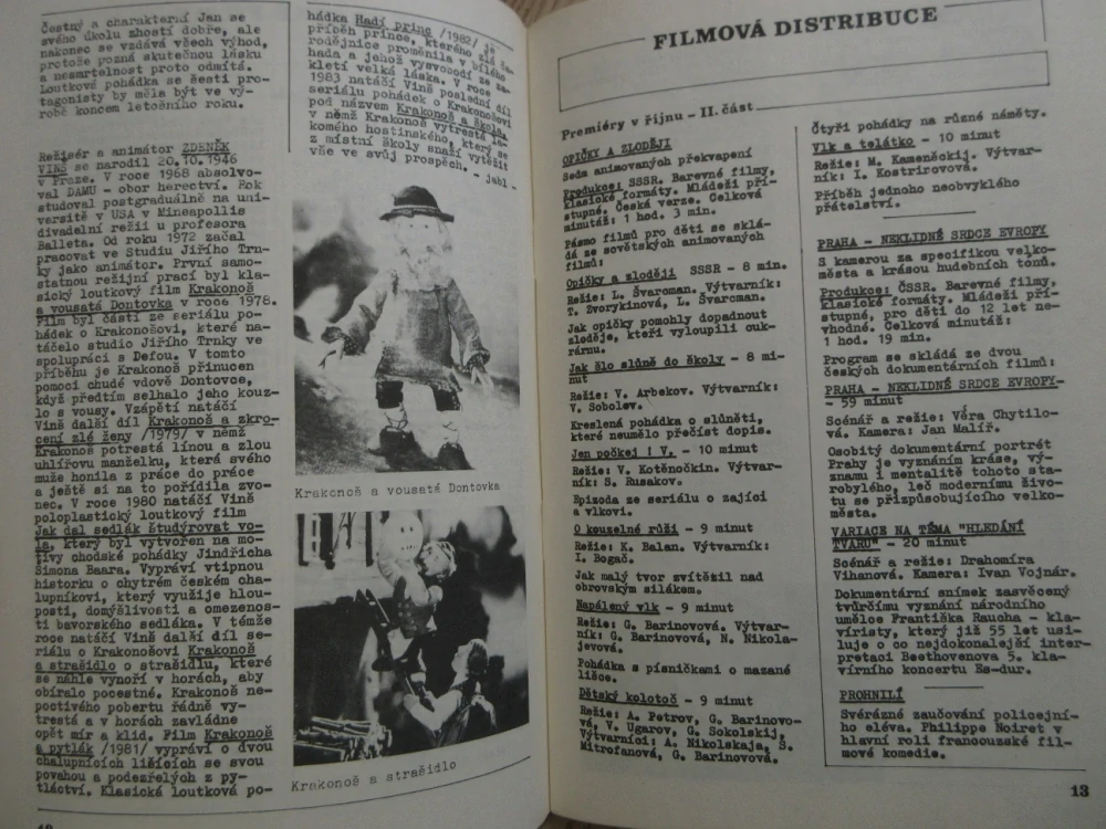 ZPRAVODAJ ČESKOSLOVENSKÉHO FILMU, Č. 16/1987, **an