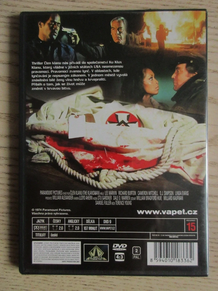 ČLEN KLANU, L. MARVIN, O. J. SIMPSON, R. BURTON, DVD FILM
