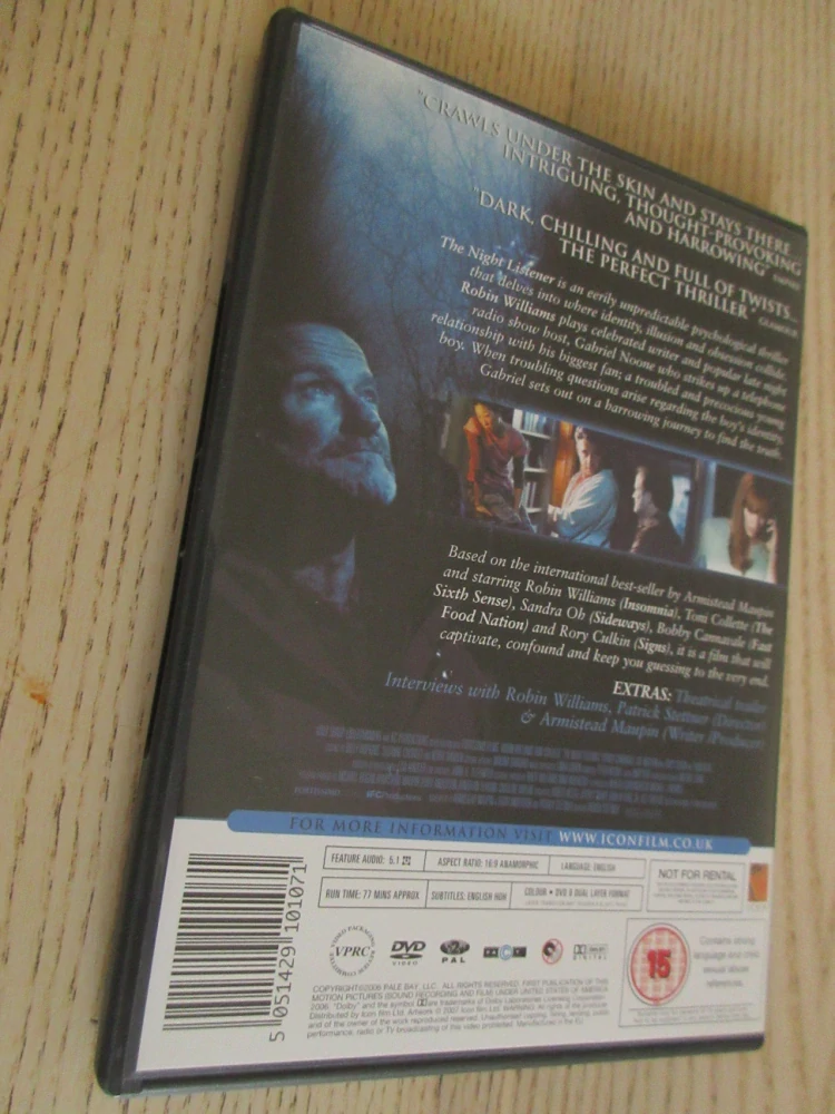 NOČNÍ VOLÁNÍ, R.WILLIAMS, T.COLLETTE, GB OBAL, ČESKÉ DVD FILM
