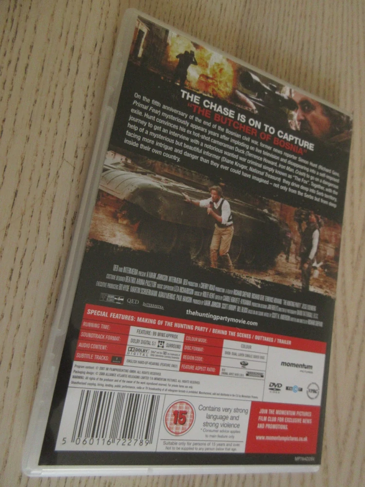 LOVCI STÍNŮ, R.GERE, GB OBAL, ČESKÉ DVD FILM