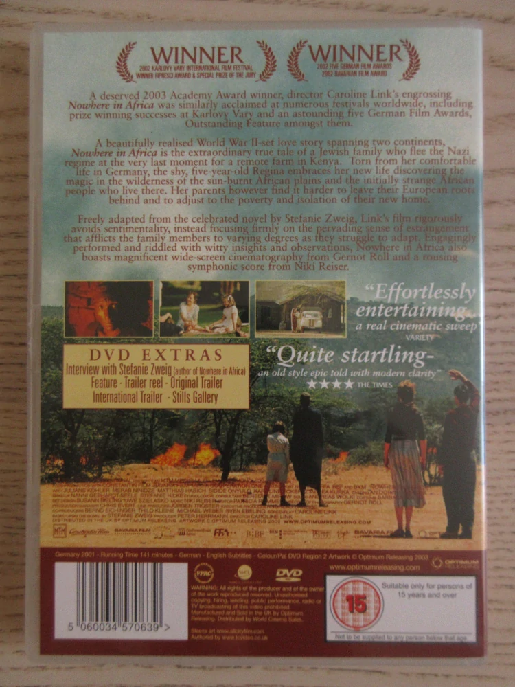 NIKDE V AFRICE, GB OBAL, ČESKÉ DVD FILM