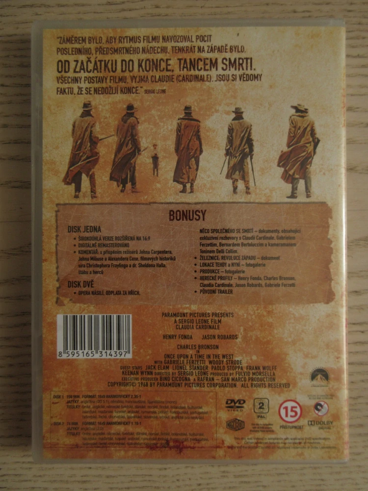 TENKRÁT NA ZÁPADĚ, C. CARDINALE, H. FONDA, CH. BRONSON, 2X DVD FILM 