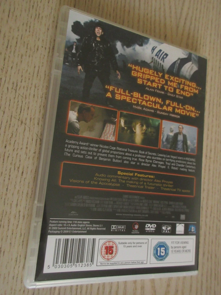 PROROCTVÍ, N.CAGE, GB OBAL, ČESKÉ DVD FILM