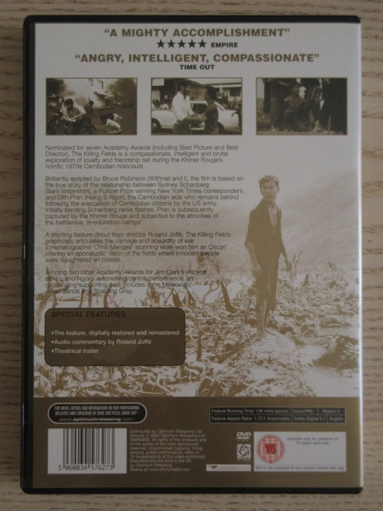 VRAŽEDNÁ POLE, GB OBAL, ČESKÉ DVD FILM