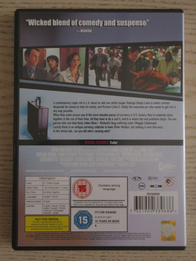 MISTR ZLOČINU, J.C.REILLY, GB OBAL, ČESKÉ DVD FILM