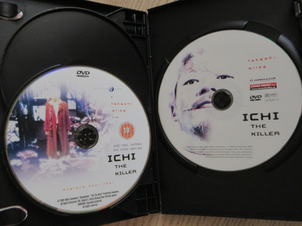 ICHI THE KILLER, GB OBAL, 3X ČESKÉ DVD FILM