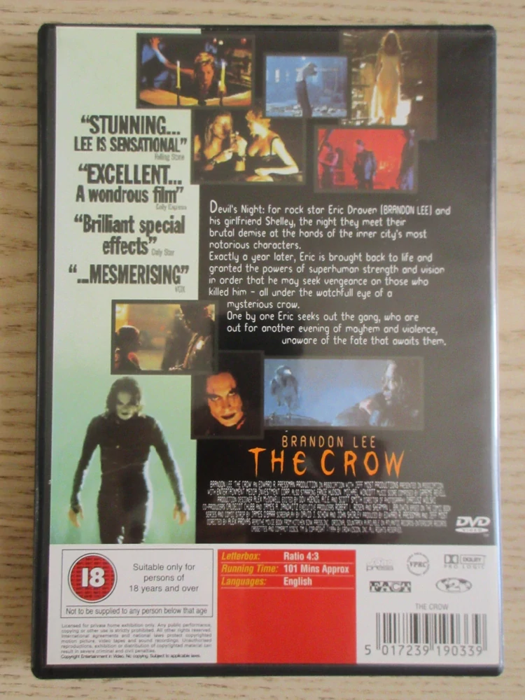 VRÁNA, BRANDON LEE, GB OBAL, DVD ČESKY