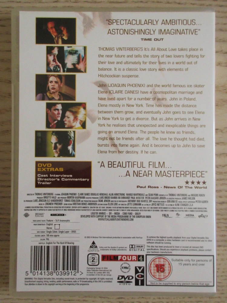 ZA VŠECHNO MŮŽE LÁSKA, J.PHOENIX, C.DANES, GB OBAL, DVD ČESKY