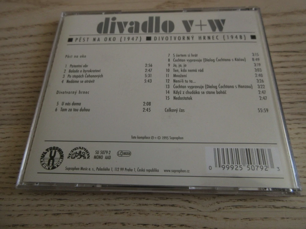 DIVADLO V+W, PĚST NA OKO, DIVOTVORNÝ HRNEC, J. VOSKOVEC, J. WERICH, CD MLUVENÉ SLOVO