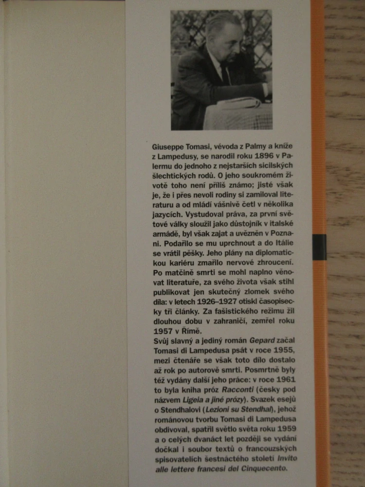 GEPARD, TOMASI DI LAMPEDUSA, **an