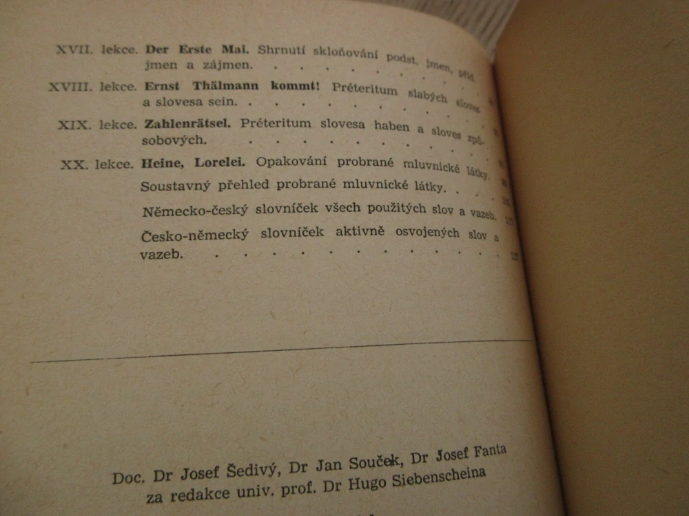 NĚMČINA PRO DEVÁTÝ POSTUPNÝ ROČNÍK, 1958, **an