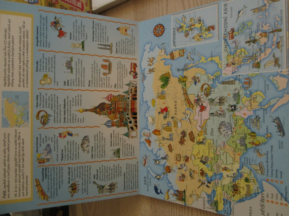 OBRÁZKOVÝ ATLAS SVĚTA, PUZZLE, **an
