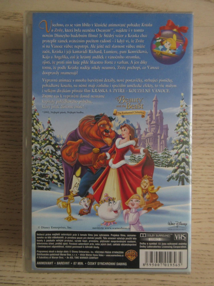 KRÁSKA A ZVÍŘE - KOUZELNÉ VÁNOCE, VHS VIDEOKAZETA