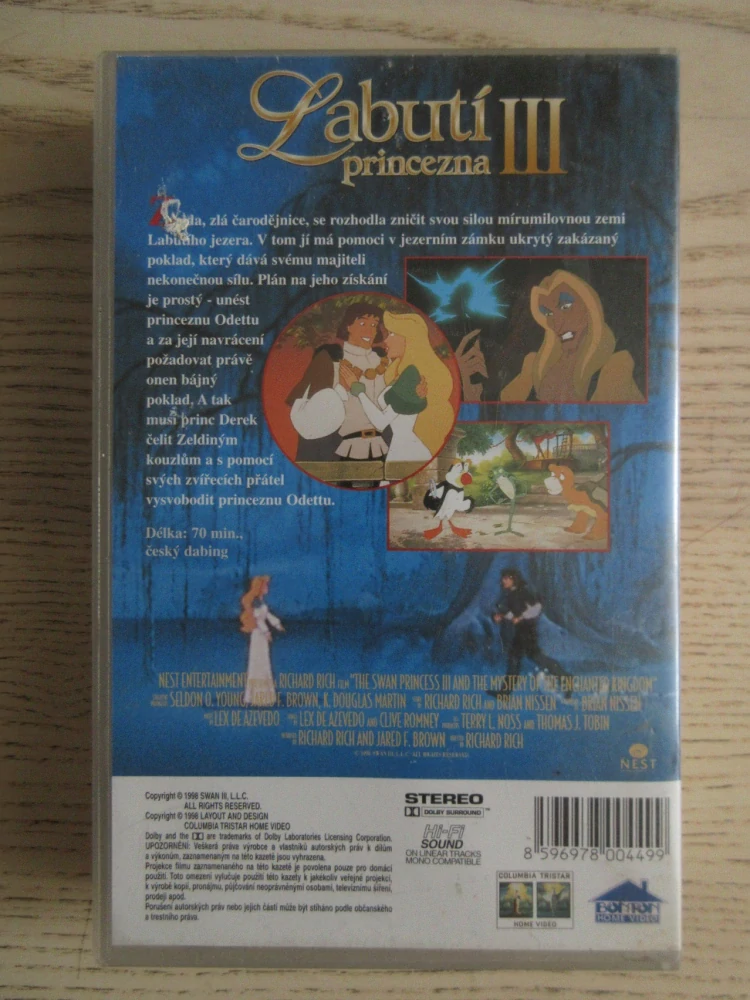 LABUTÍ PRINCEZNA A TAJEMSTVÍ KOUZELNÉHO POKLADU 3, VHS VIDEOKAZETA