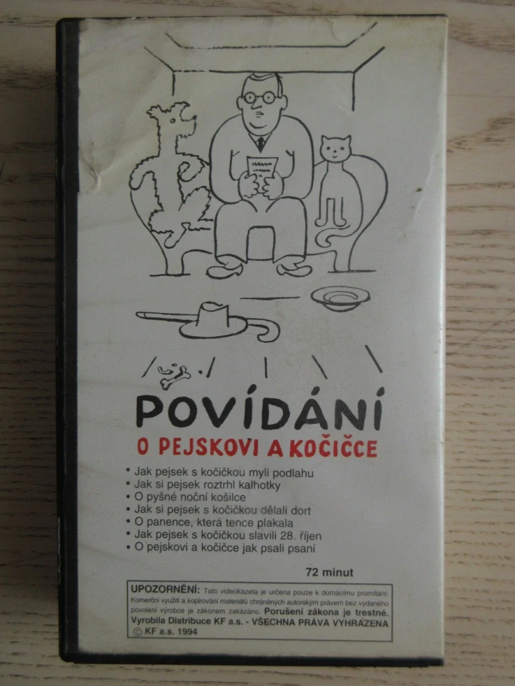 POVÍDÁNÍ O PEJSKOVI A KOČIČCE, VHS VIDEOKAZETA