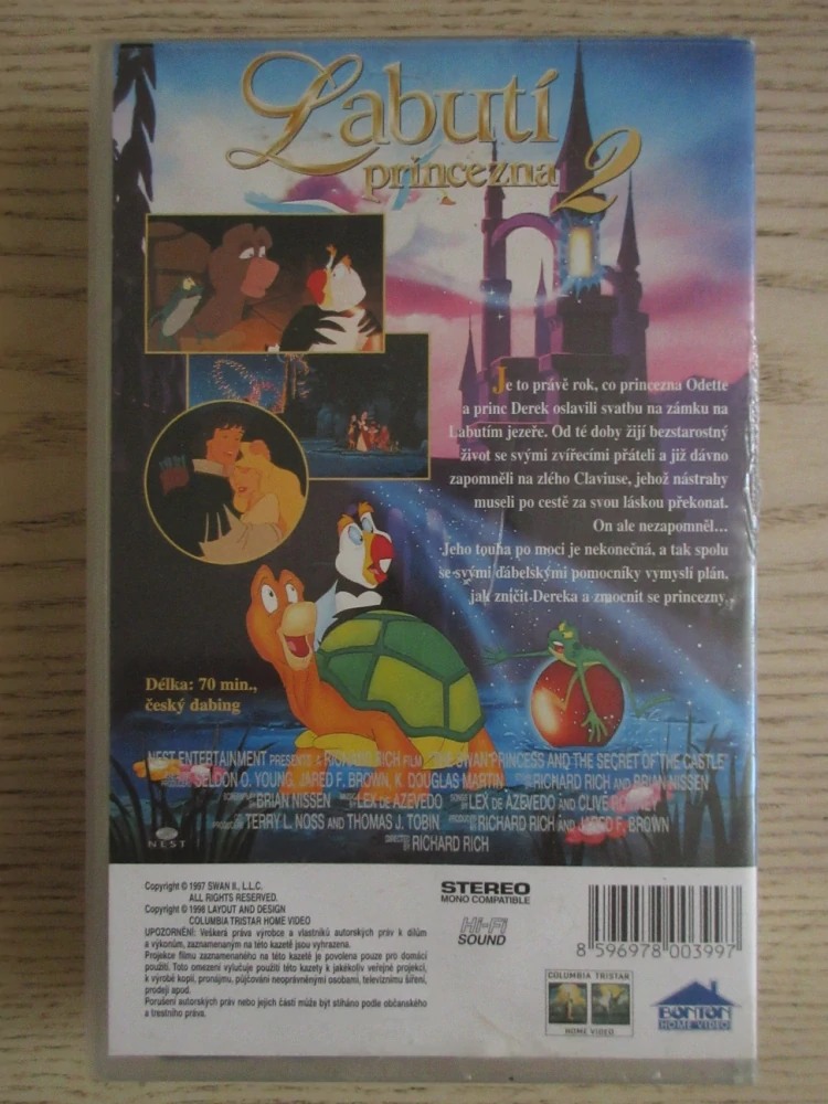 LABUTÍ PRINCEZNA 2: TAJEMSTVÍ HRADU, VHS VIDEOKAZETA