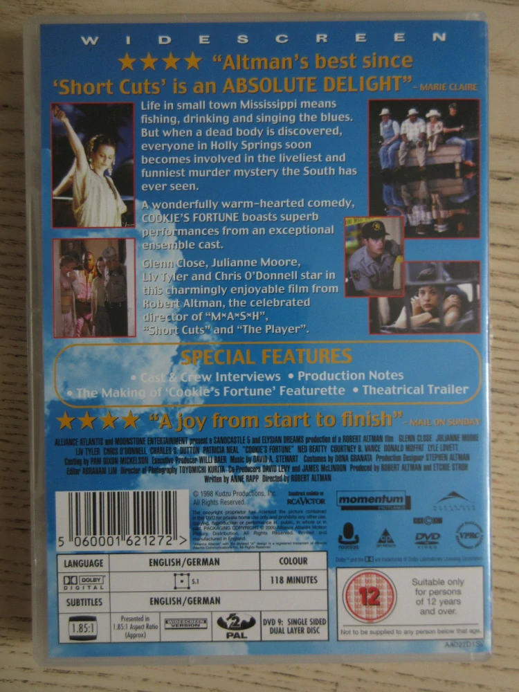 DĚDICTVÍ TETY COOKIE, GB OBAL, ČESKÉ DVD FILM