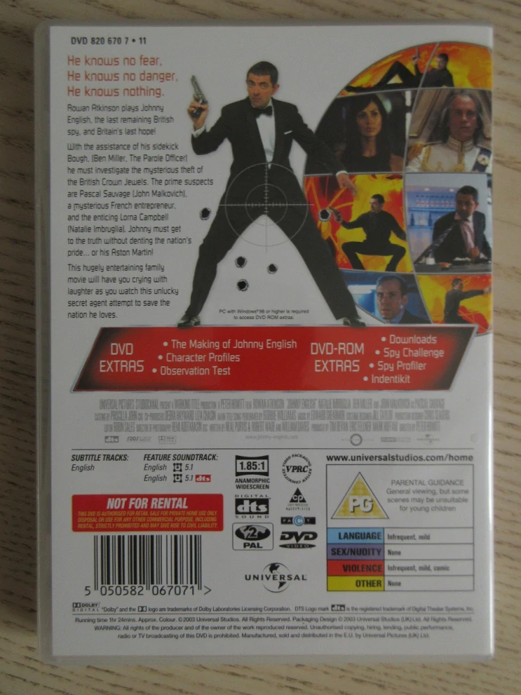 JOHNNY ENGLISH, GB OBAL, ČESKÉ DVD FILM