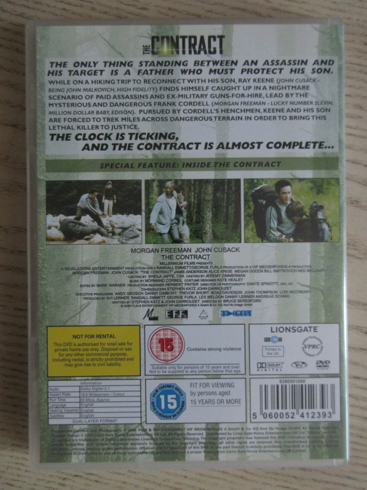 KONTRAKT, M. FREEMAN, J. CUSACK, GB OBAL, ČESKÉ DVD FILM