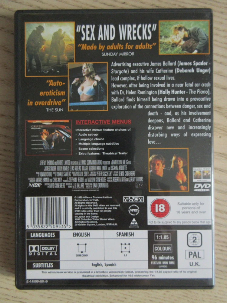 CRASH, J. SPADER, H. HUNTER, GB OBAL, ČESKÉ DVD FILM VČ. BOOK