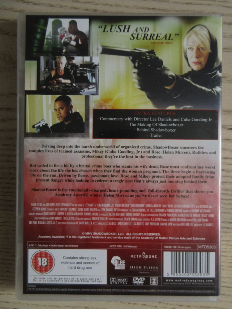 STÍN ZABIJÁKA, H. MIRREN, GB OBAL, ČESKÉ DVD FILM