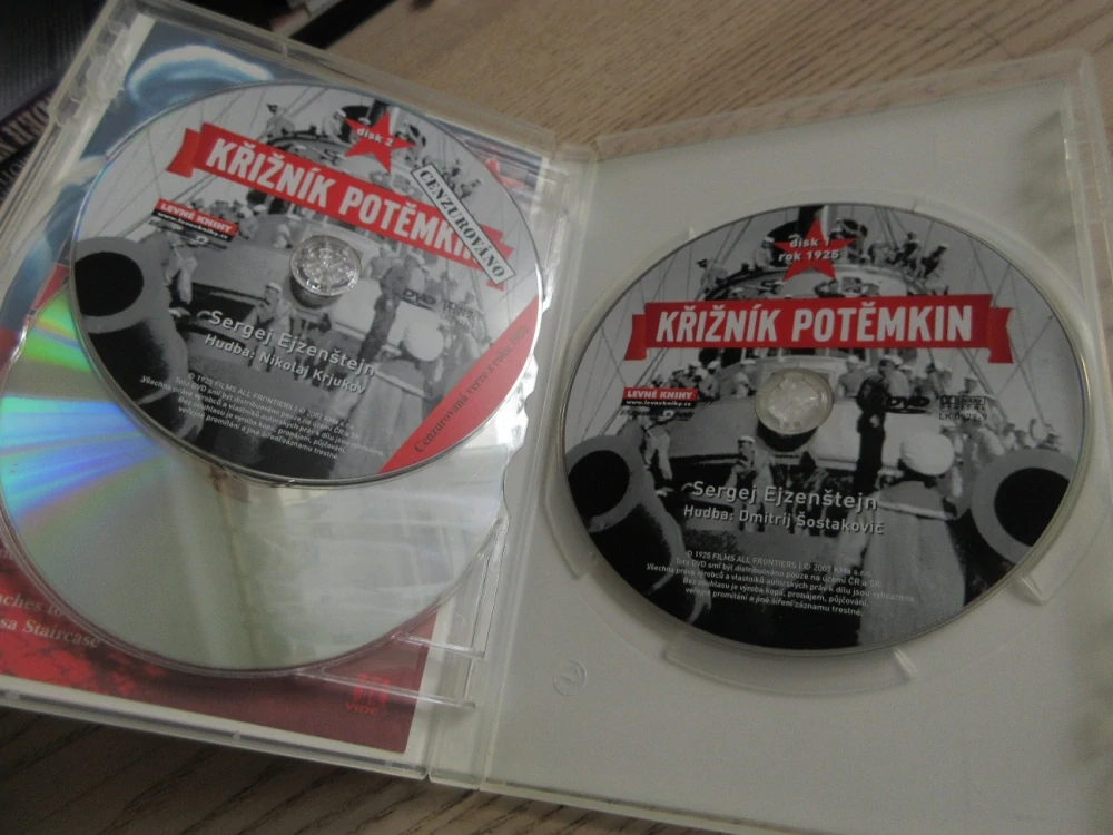 KŘIŽNÍK POTĚMKIN, EJZENŠTEJN, GB OBAL, ČESKÁ VERZE, 3X DVD FILM