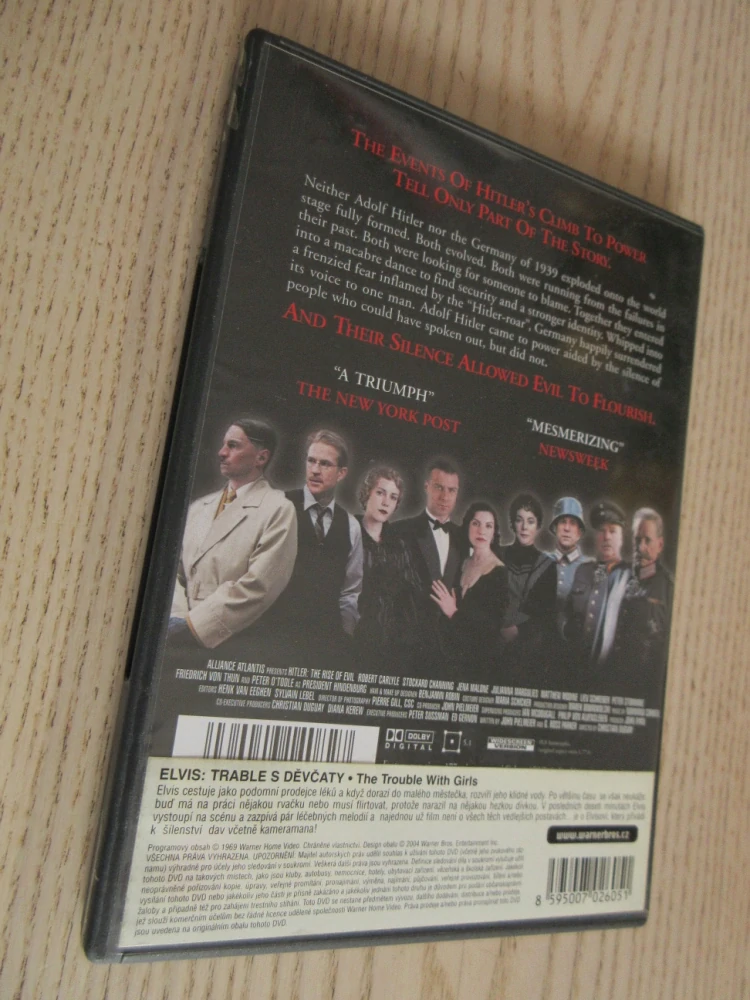 HITLER - VZESTUP ZLA, R. CARLYLE, GB OBAL, ČESKÉ DVD FILM VČ. BOOK