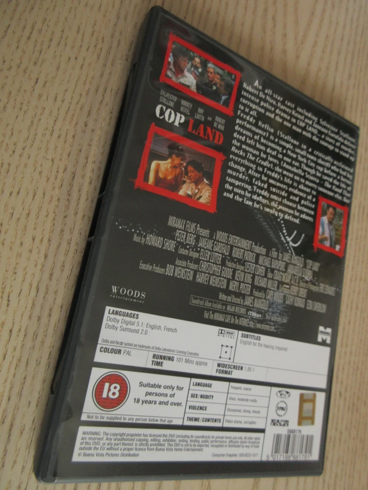 ZEMĚ POLICAJTŮ, S. STALLONE, H. KEITEL, GB OBAL, ČESKÉ DVD FILM