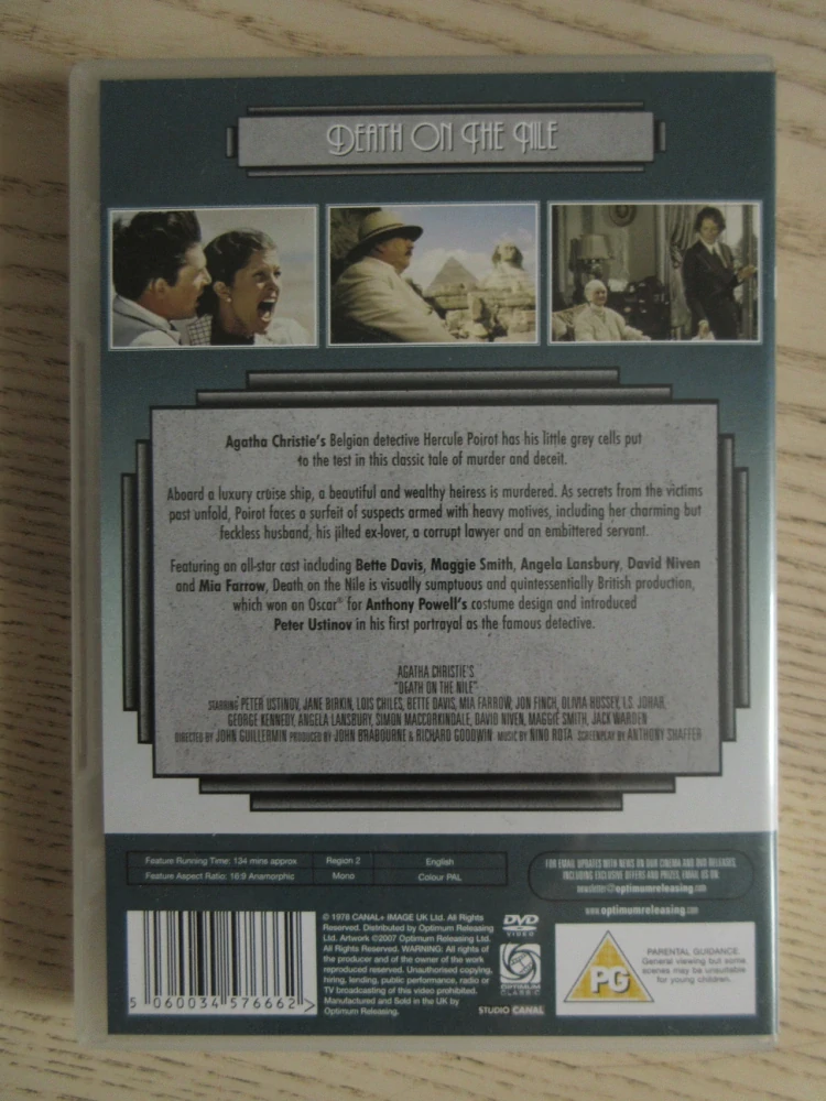 SMRT NA NILU, P. USTINOV, J. BIRKIN, GB OBAL, ČESKÉ DVD FILM
