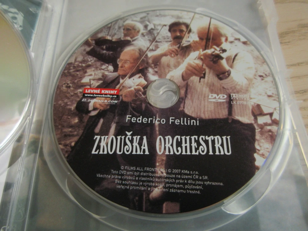 ZKOUŠKA ORCHESTRU, FELLINI, GB OBAL, ČESKÁ VERZE, 3XDVD FILM