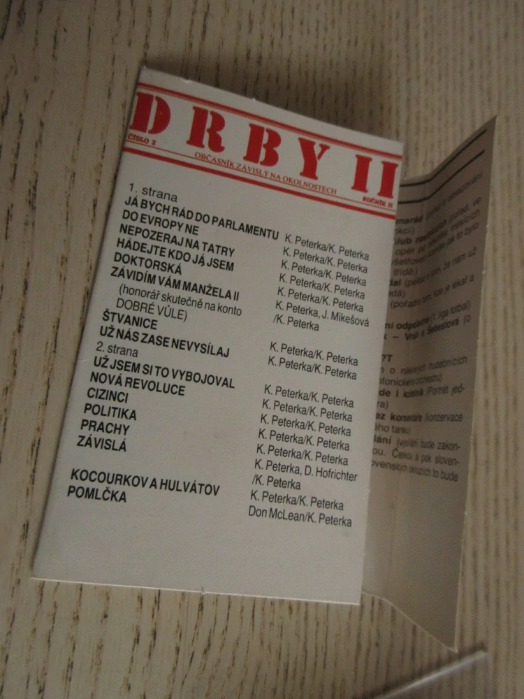 DRBY II, PETERKA A SPOL., UŽ JSI SLYŠEL DRBY?, MC KAZETA